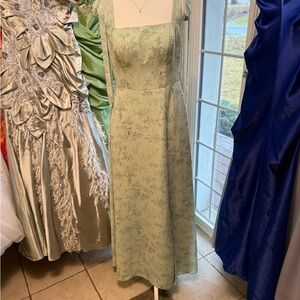 Azazie Sage Green Long Sleeve Dress